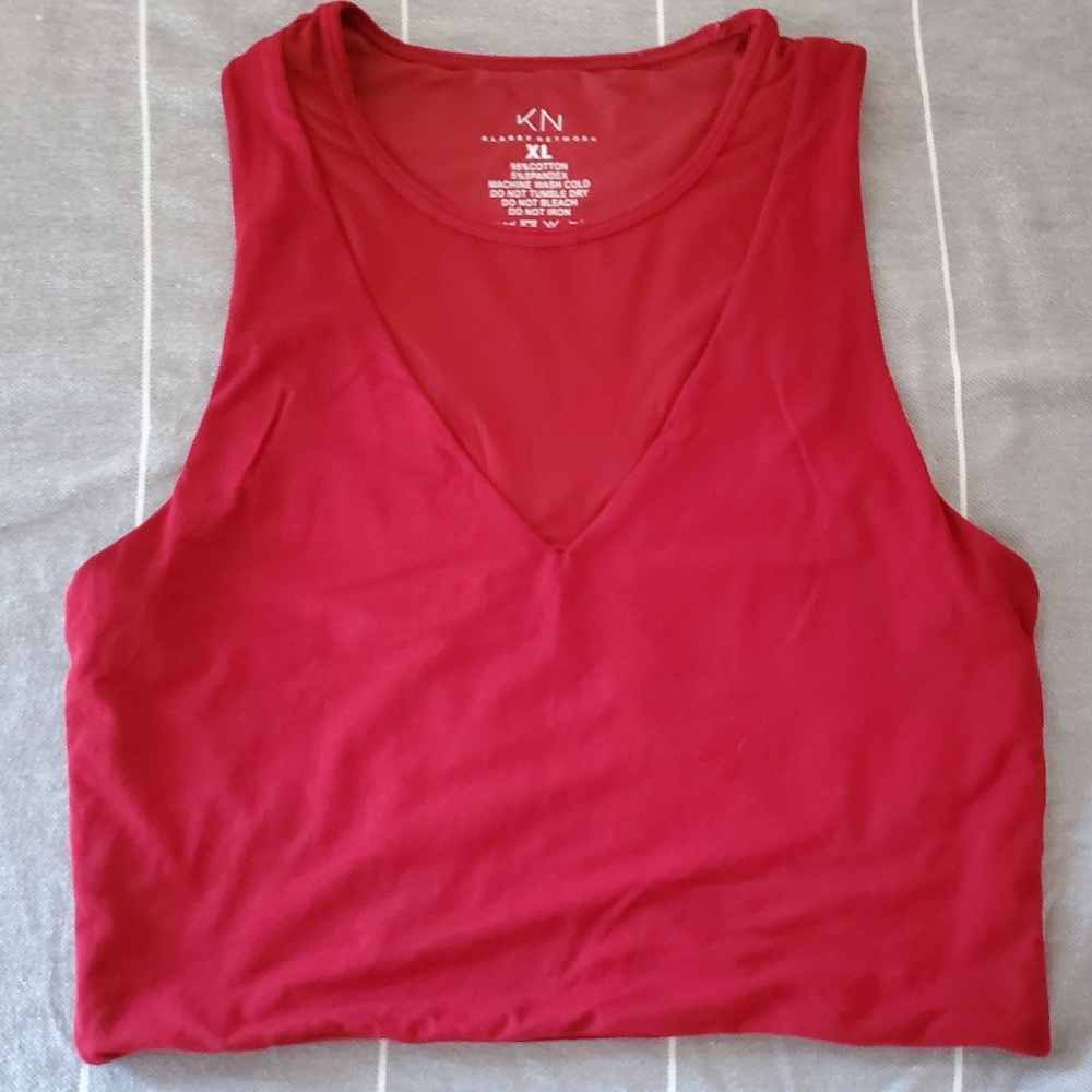 Red crop top